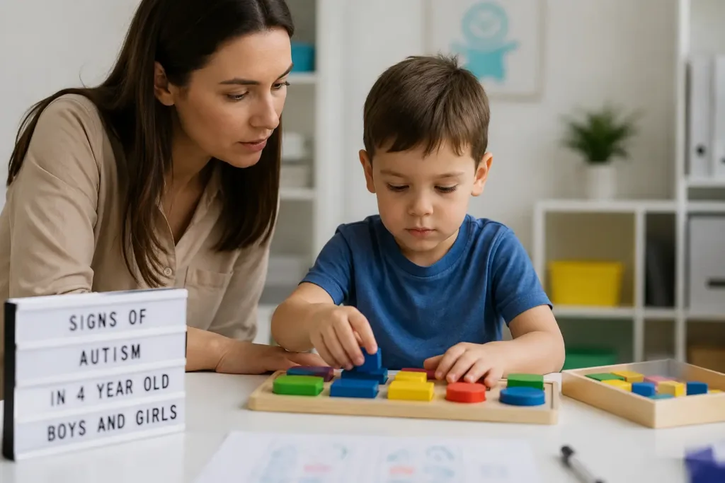 signs of autism in 4 year old