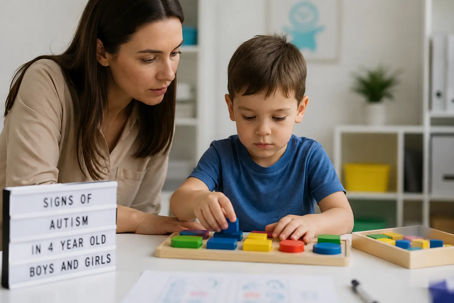 signs of autism in 4 year old